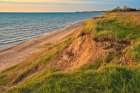 Canada-Ontario-Grand Bend Sandy beach on Lake Huron at sunset Art Print